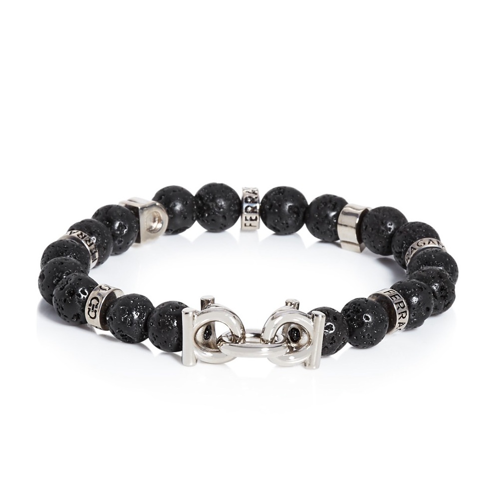 Salvatore Ferragamo Double Gancini Bead Bracelet